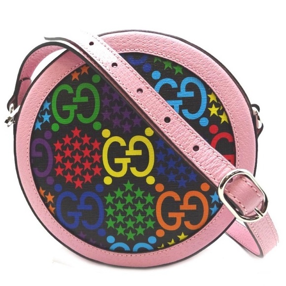 $2,250 GUCCI New GG Psychedelic Round Shoulder Bag GG Logo multicolored pink - Picture 4 of 17